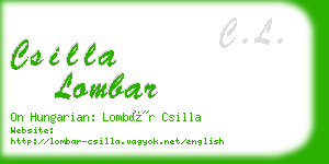 csilla lombar business card